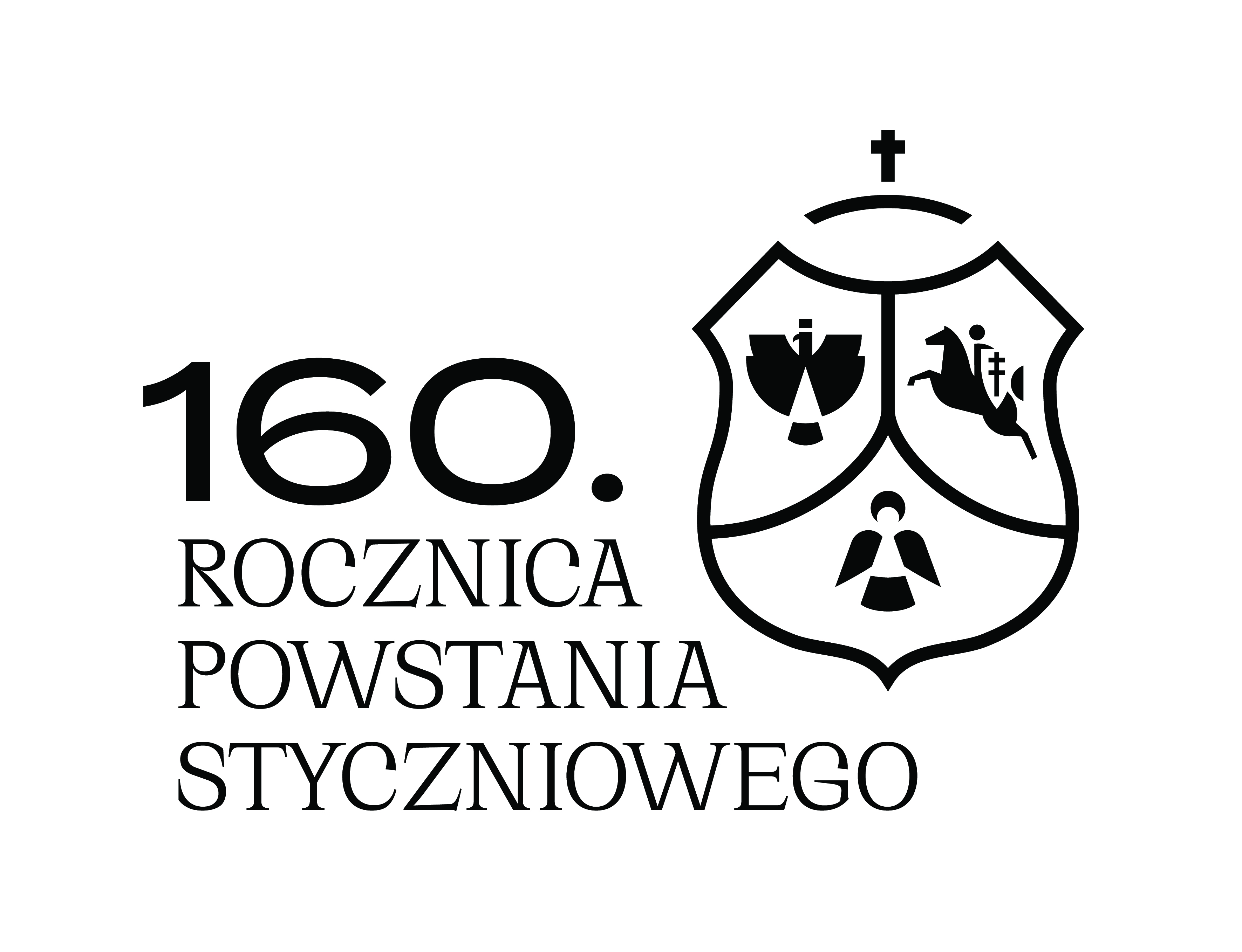 Logo 160. rocznicy powstania styczniowego.
